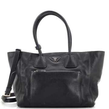 Prada Front Pocket Wing Convertible Tote Vitello Daino