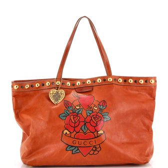 Gucci Tattoo Babouska Tote Leather Medium