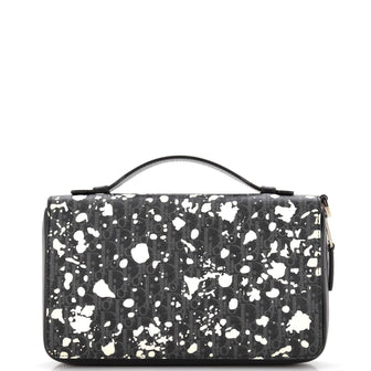 Christian Dior Speckle Organizer Wallet Printed Darklight Coated Canvas