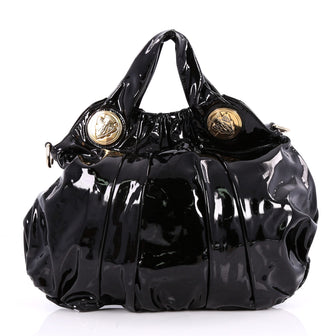 Gucci Hysteria Convertible Top Handle Bag Patent Large Black 2263506