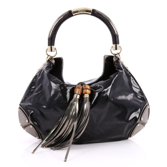 Gucci Indy Hobo Patent Large Black 2263507