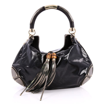 Gucci Indy Hobo Patent Large Black 2263507