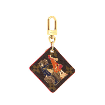 Louis Vuitton Square Illustre Bag Charm and Key Holder Limited Edition Monogram Canvas