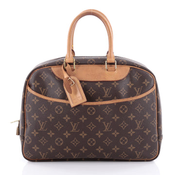 Louis Vuitton Deauville Handbag Monogram Canvas Brown