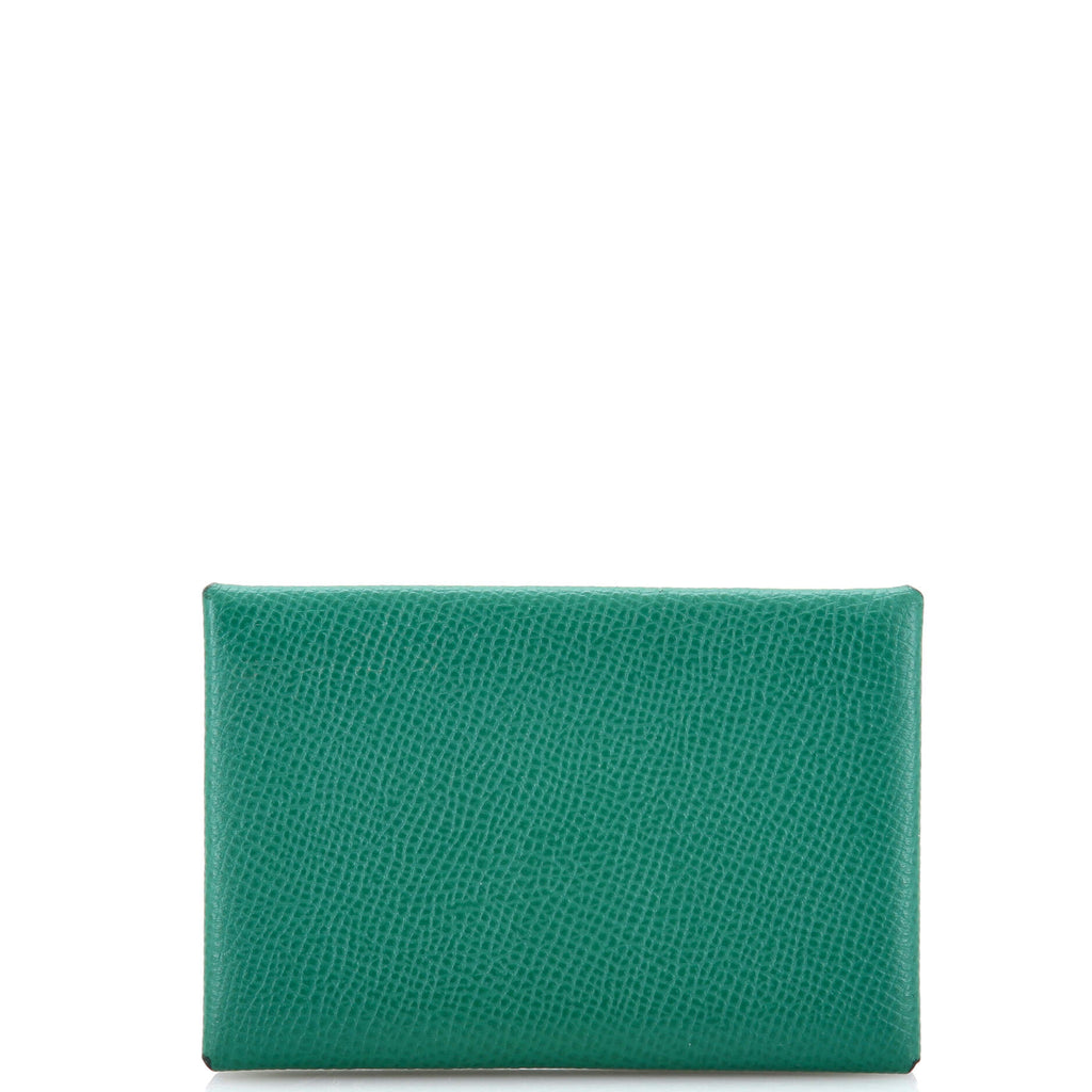 Hermes Green Epsom Calvi Card Holder