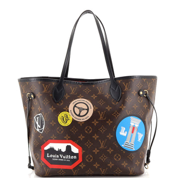 Louis Vuitton Neverfull NM Tote Limited Edition World Tour Monogram Canvas MM