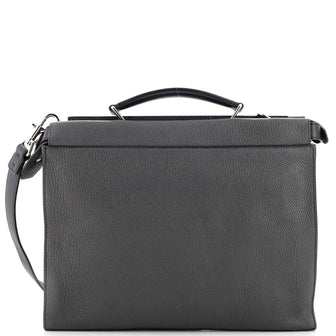 Fendi Selleria Peekaboo Fit Bag Leather with Printed Interior Regular