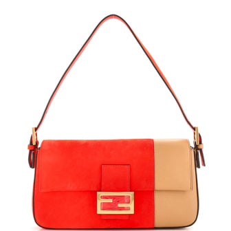 Fendi Baguette 1997 Bag Suede with Leather Medium