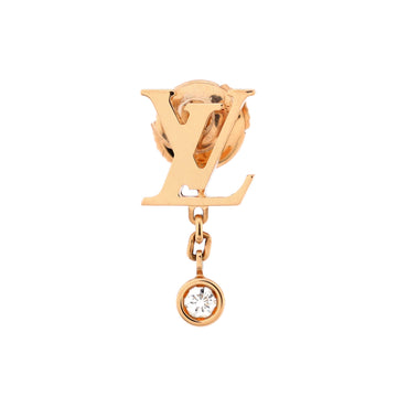 Louis Vuitton Idylle Blossom LV Single Ear Stud Earring Earrings 18K Rose Gold with Diamond