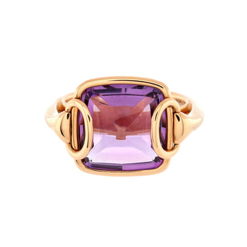 Hermes Nausicaa Ring 18K Rose Gold with Amethyst