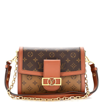 Louis Vuitton Dauphine Shoulder Bag Reverse Monogram Canvas MM