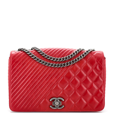 Chanel Coco Boy Flap Bag Quilted Aged Calfskin Medium