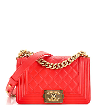 Chanel Boy Flap Bag Quilted Lambskin Small