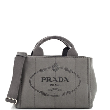 Prada Canapa Convertible Tote Canvas Mini