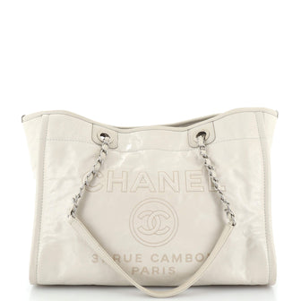 Chanel Deauville Tote Glazed Calfskin Small