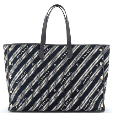 Givenchy Bond Shopper Tote Logo Jacquard Canvas Large