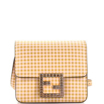 Fendi Fab Shoulder Bag Printed Leather with Crystal Detail