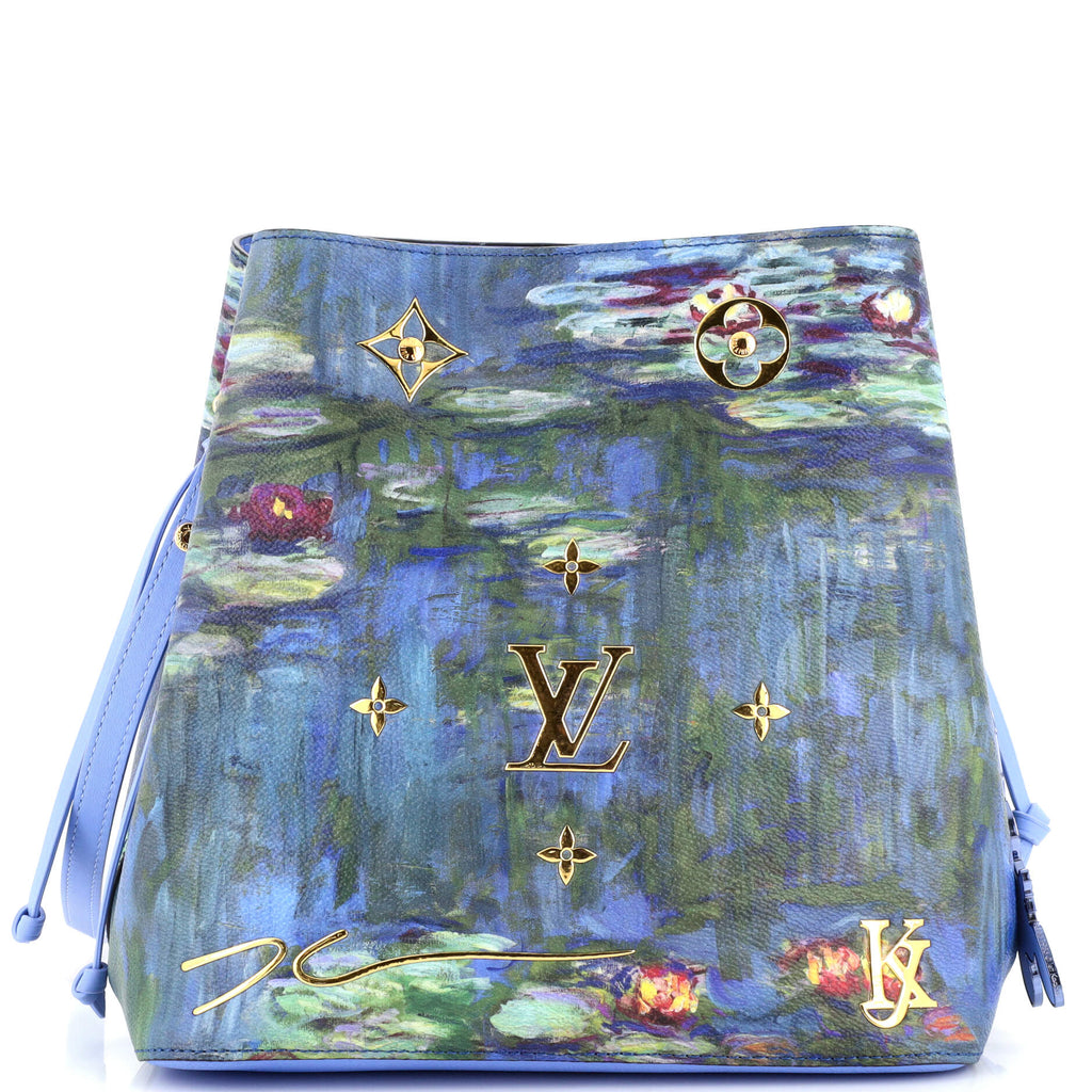 Louis Vuitton NeoNoe Handbag Limited Edition Jeff Koons Monet Print Canvas  Blue 22649859