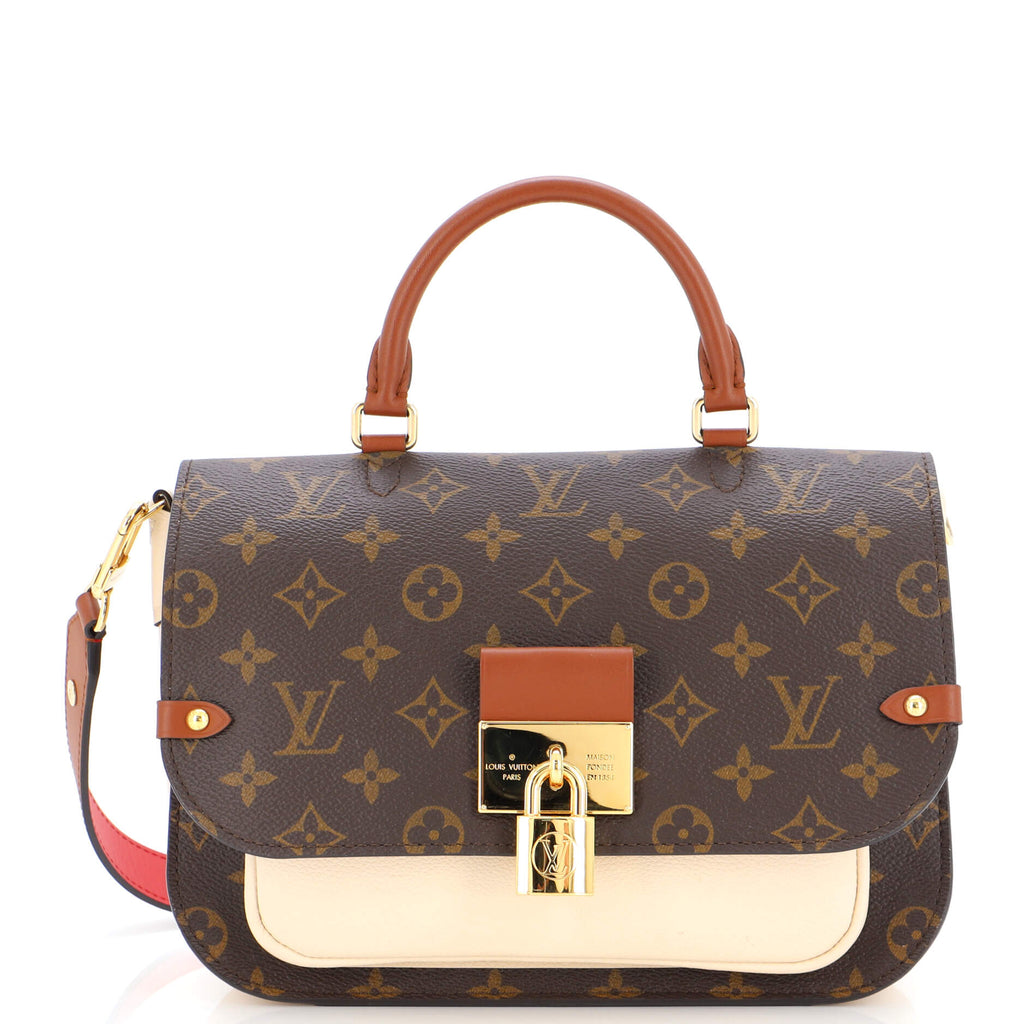Louis Vuitton Vaugirard Handbag Monogram Canvas with Leather Brown 2265031