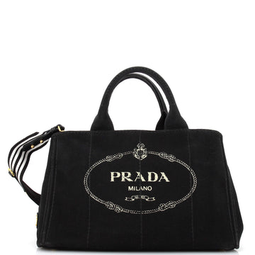 Prada Canapa Convertible Tote Canvas Large