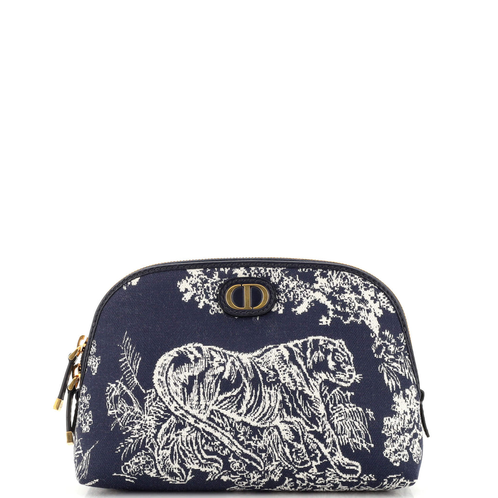 Christian Dior 30 Montaigne Cosmetic Pouch Jacquard Canvas Medium