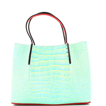 Christian Louboutin Cabarock Tote Crocodile Embossed Leather Small