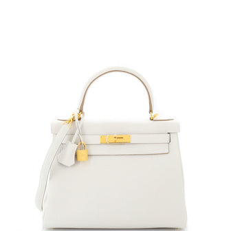 Hermes Kelly Handbag Light Togo with Gold Hardware 28