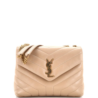 Saint Laurent Loulou Shoulder Bag Matelasse Chevron Leather Small