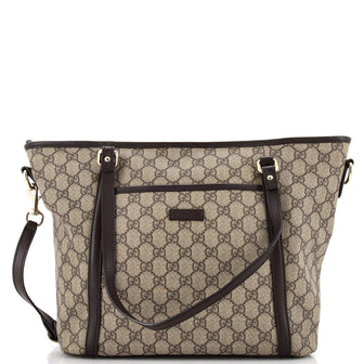 Gucci Front Pocket Convertible Tote (Outlet) GG Coated Canvas Medium