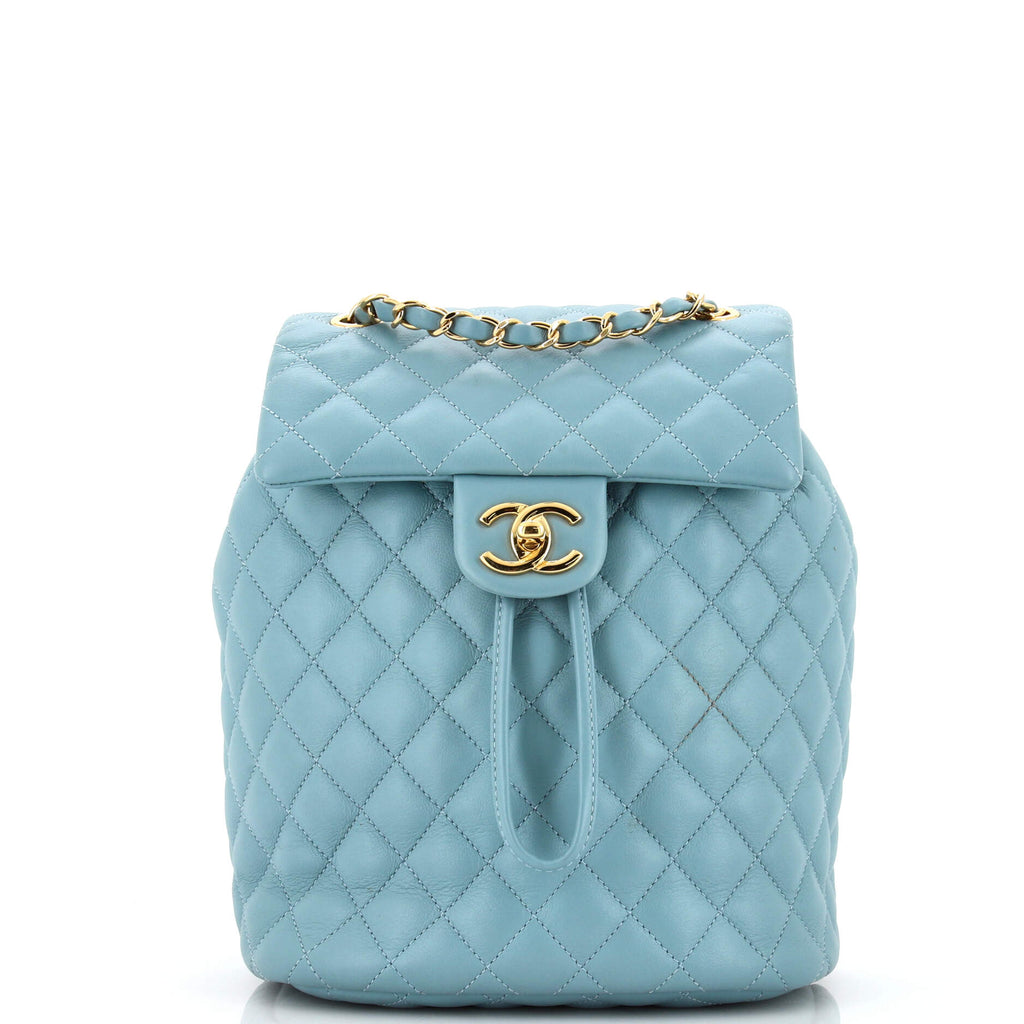 Chanel Urban Spirit Backpack Quilted Lambskin Small Blue 2266581