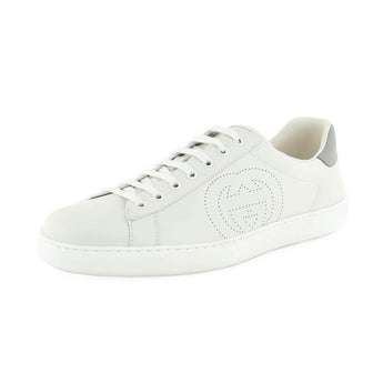Gucci Interlocking G Ace Sneakers Perforated Leather