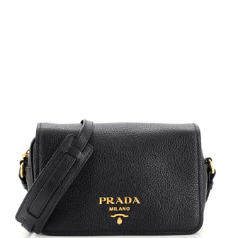 Prada Flap Zip Crossbody Bag Vitello Phenix Small