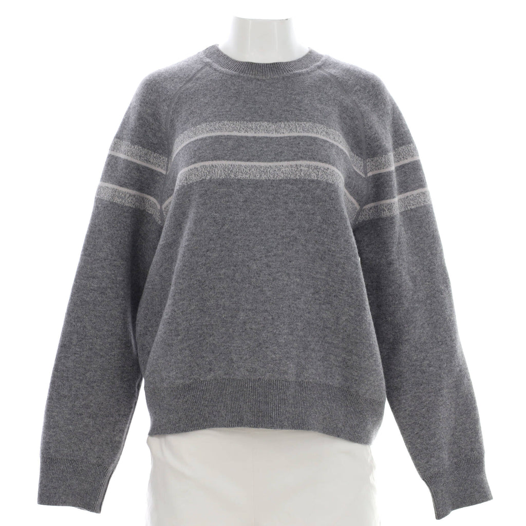 Christian Dior Women's Logo Crewneck Reversible Sweater Oblique