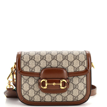 Gucci Horsebit 1955 Shoulder Bag GG Coated Canvas Mini