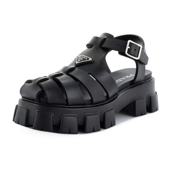 Prada Men's Monolith Cage Platform Sandals Rubber