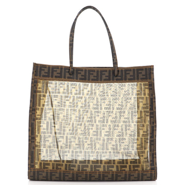 Fendi Logo Tote Zucca Mesh Large