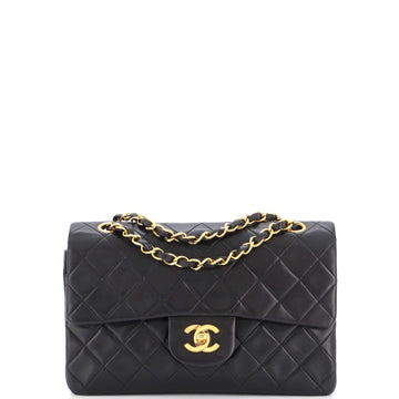 Chanel Vintage Classic Double Flap Bag Quilted Lambskin Small