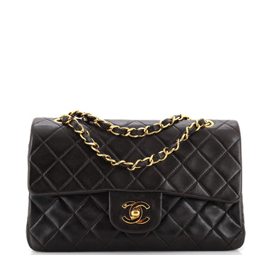Chanel Vintage Classic Double Flap Bag Quilted Lambskin Small