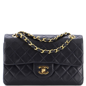 Chanel Vintage Classic Double Flap Bag Quilted Lambskin Small