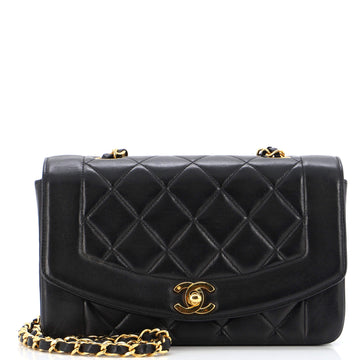 Chanel Vintage Diana Flap Bag Quilted Lambskin Small