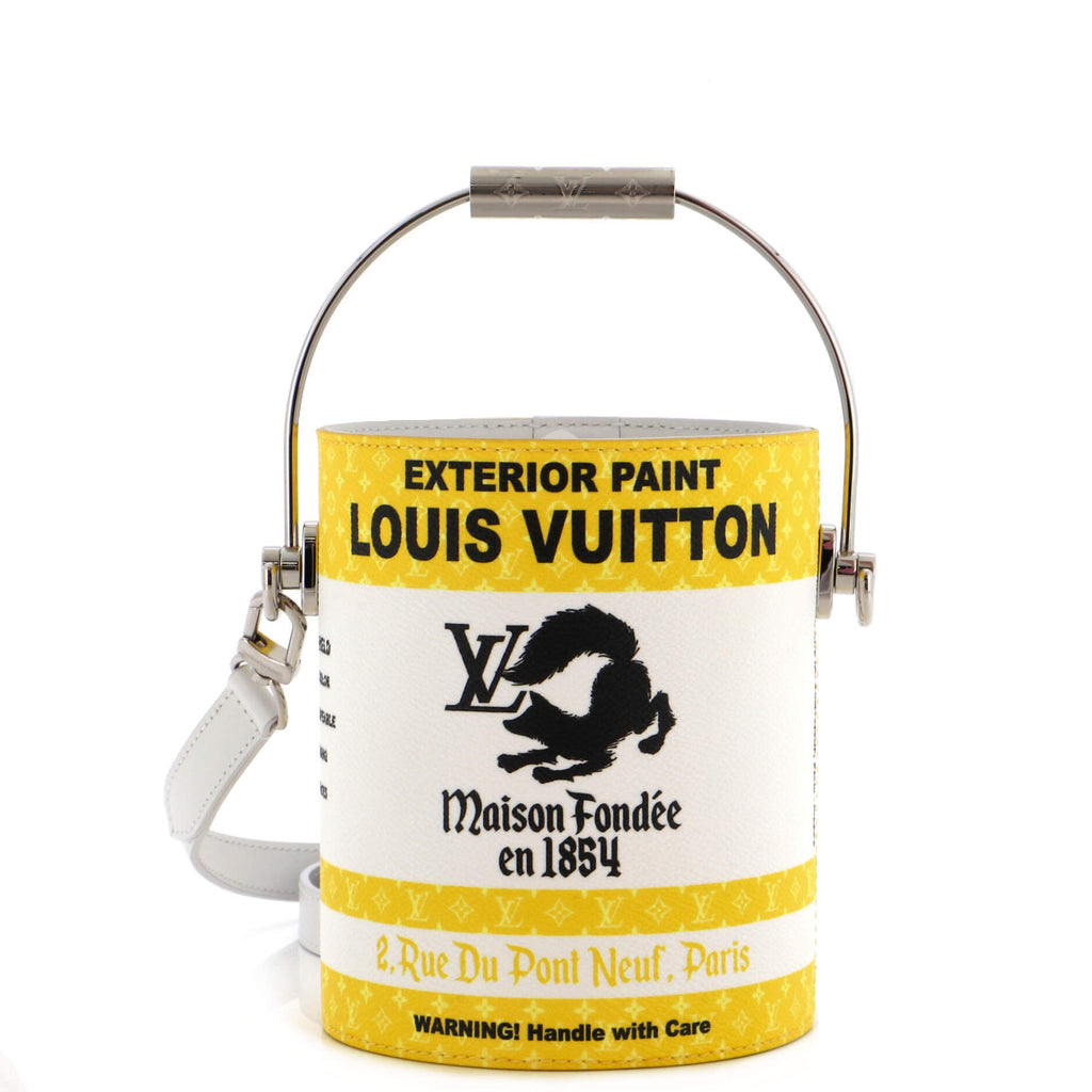 Louis Vuitton, Bags, Louis Vuitton Lv Paint Can Monogram Canvas And  Leather White Yellow