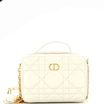 Christian Dior Caro Box Bag with Chain Macrocannage Quilt Calfskin