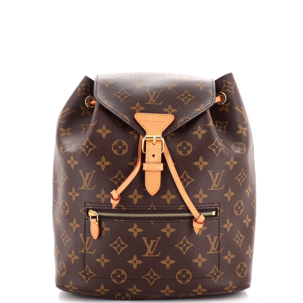 The Montsouris Backpack in striking Monogram canvas is a wonderfully  practical bag. With its numerous p…