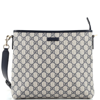 Gucci Zip Top Messenger Bag GG Coated Canvas Medium