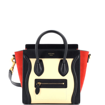 Celine Tricolor Luggage Bag Leather Nano