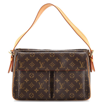 Louis Vuitton Viva Cite Handbag Monogram Canvas GM Brown 22673672