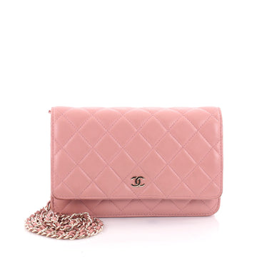 Chanel Wallet on Chain Quilted Lambskin Pink