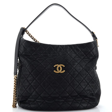 Chanel Country Chic Hobo Quilted Caviar Large