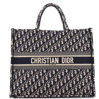 Christian Dior Book Tote Oblique Canvas Large