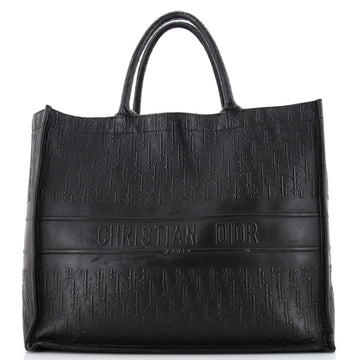 Christian Dior Book Tote Embossed Leather Large